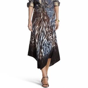 Chico's Penny Animal Print Handkerchief Skirt 1P